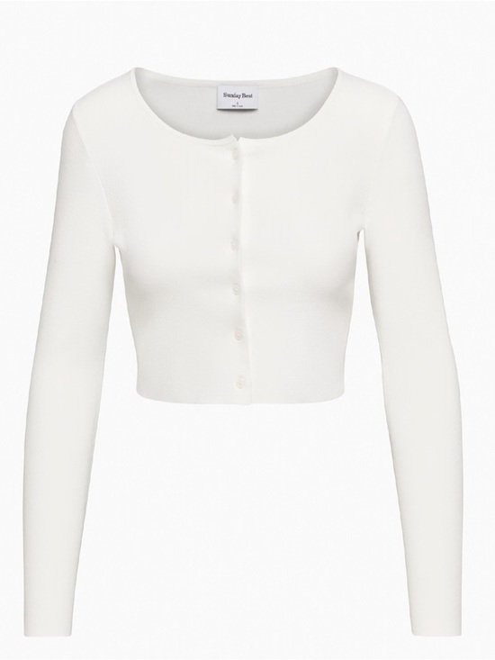 Sunday Best Sweaters - Sunday Best Cropped Button Up Cardigan